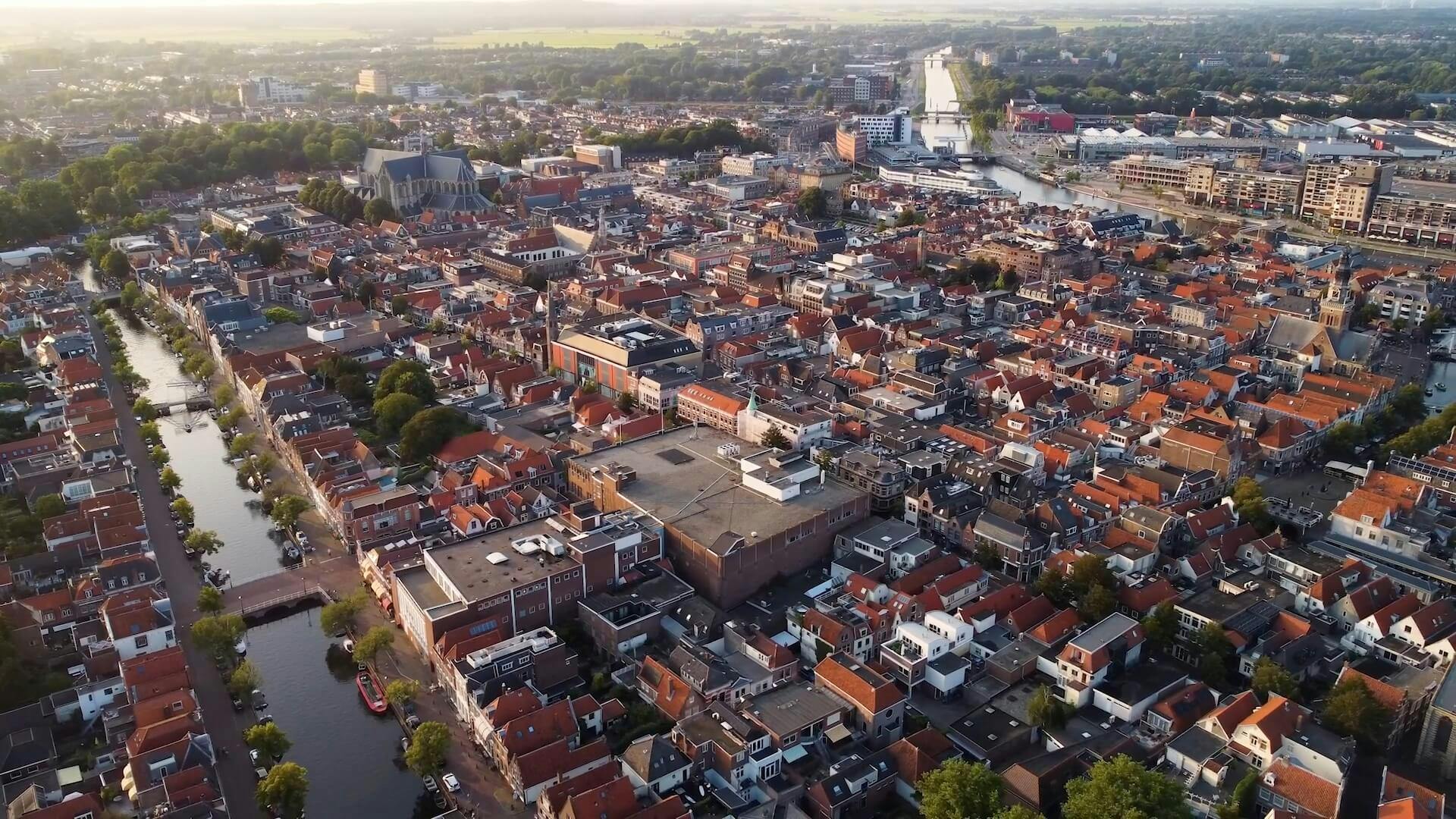 Alkmaar Aerial drone video